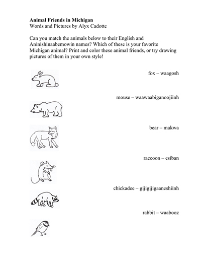 Print and color these animal friends or try drawing pictures of them in 